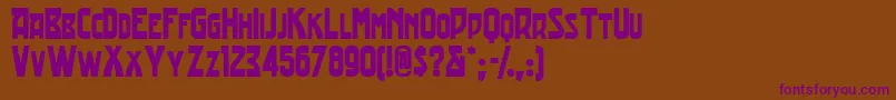 Tradingpostnf Font – Purple Fonts on Brown Background