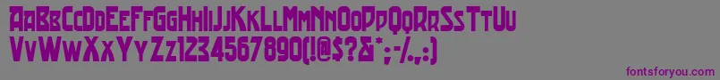 Tradingpostnf Font – Purple Fonts on Gray Background