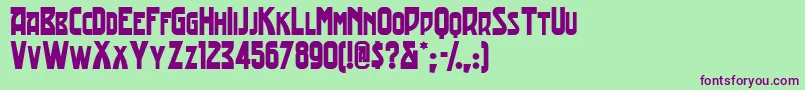 Tradingpostnf Font – Purple Fonts on Green Background
