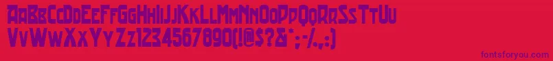 Tradingpostnf Font – Purple Fonts on Red Background