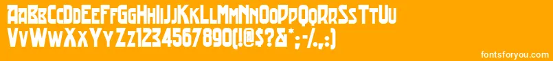 Tradingpostnf Font – White Fonts on Orange Background