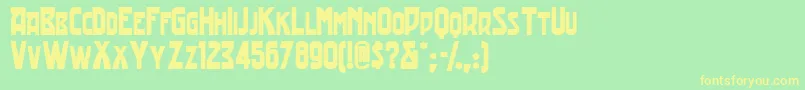 Tradingpostnf Font – Yellow Fonts on Green Background