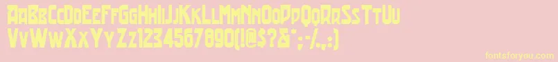 Tradingpostnf Font – Yellow Fonts on Pink Background