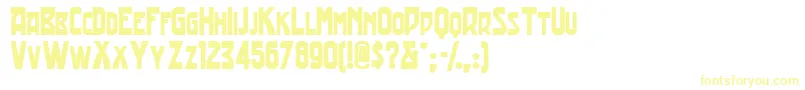 Tradingpostnf Font – Yellow Fonts on White Background