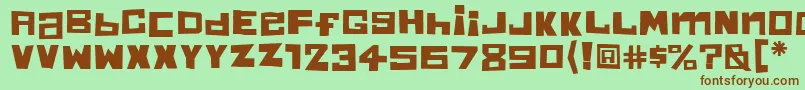 ChunkyMunkyOne Font – Brown Fonts on Green Background