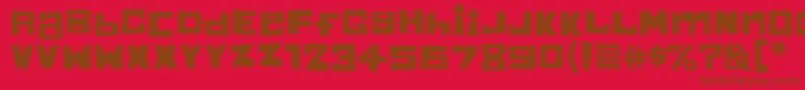 ChunkyMunkyOne Font – Brown Fonts on Red Background