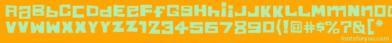 ChunkyMunkyOne Font – Green Fonts on Orange Background