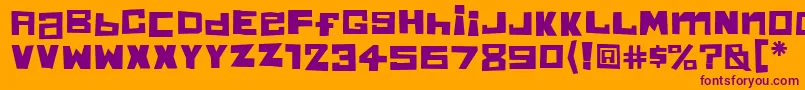 ChunkyMunkyOne Font – Purple Fonts on Orange Background