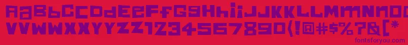 ChunkyMunkyOne Font – Purple Fonts on Red Background