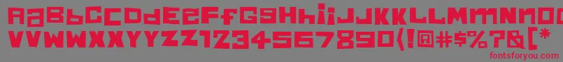 ChunkyMunkyOne Font – Red Fonts on Gray Background