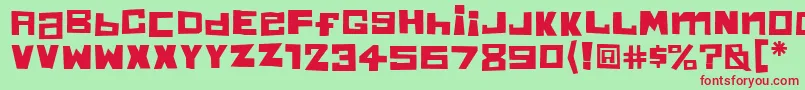 ChunkyMunkyOne Font – Red Fonts on Green Background