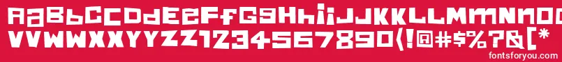 ChunkyMunkyOne-Schriftart – Weiße Schriften auf rotem Hintergrund