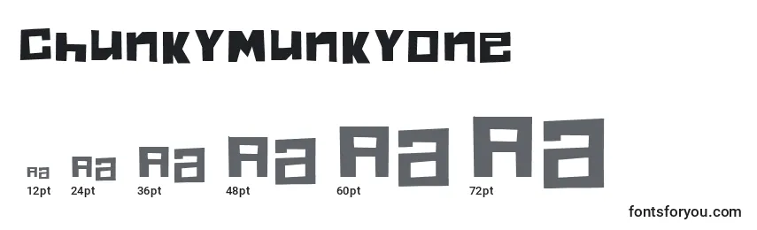 Größen der Schriftart ChunkyMunkyOne