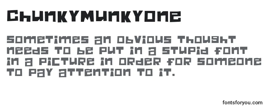 Überblick über die Schriftart ChunkyMunkyOne