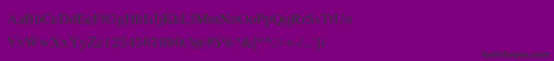 Kodchiangupc-Schriftart – Schwarze Schriften auf violettem Hintergrund