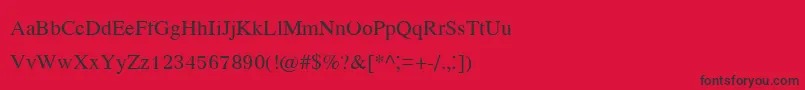 Шрифт Kodchiangupc – чёрные шрифты на красном фоне