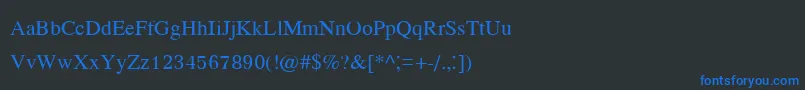 Шрифт Kodchiangupc – синие шрифты на чёрном фоне