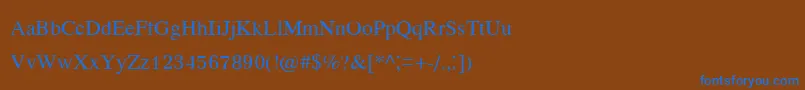 Kodchiangupc-fontti – siniset fontit ruskealla taustalla