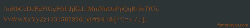 Kodchiangupc-fontti – ruskeat fontit mustalla taustalla