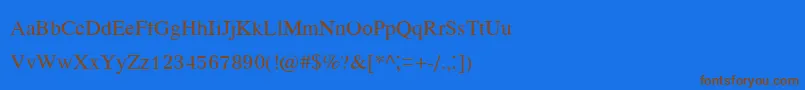 Шрифт Kodchiangupc – коричневые шрифты на синем фоне