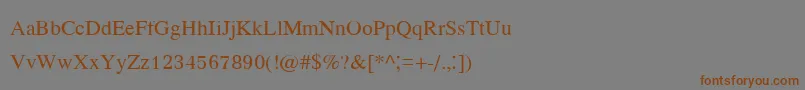 Kodchiangupc Font – Brown Fonts on Gray Background