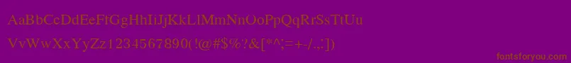 Шрифт Kodchiangupc – коричневые шрифты на фиолетовом фоне