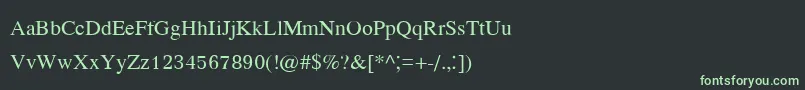 フォントKodchiangupc – 黒い背景に緑の文字