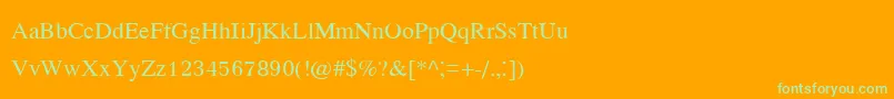 Шрифт Kodchiangupc – зелёные шрифты на оранжевом фоне