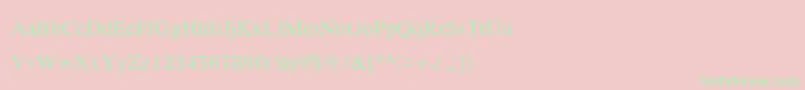 フォントKodchiangupc – ピンクの背景に緑の文字