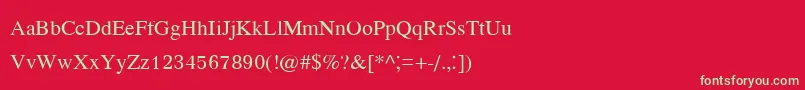 フォントKodchiangupc – 赤い背景に緑の文字