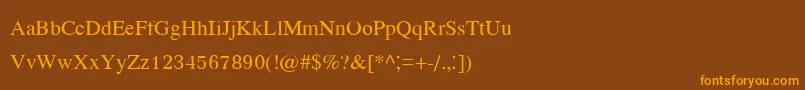 Kodchiangupc Font – Orange Fonts on Brown Background