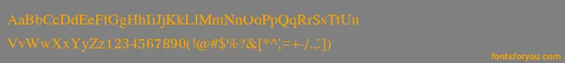 Шрифт Kodchiangupc – оранжевые шрифты на сером фоне