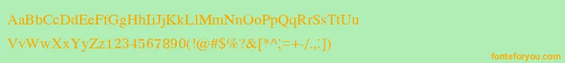 Kodchiangupc Font – Orange Fonts on Green Background