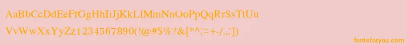 Kodchiangupc Font – Orange Fonts on Pink Background