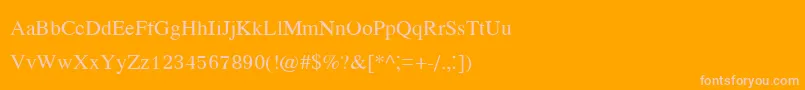フォントKodchiangupc – オレンジの背景にピンクのフォント
