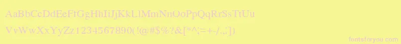 Kodchiangupc Font – Pink Fonts on Yellow Background