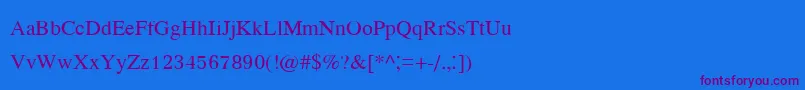 Шрифт Kodchiangupc – фиолетовые шрифты на синем фоне