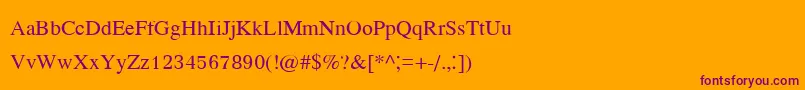 Kodchiangupc Font – Purple Fonts on Orange Background