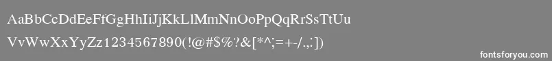 Шрифт Kodchiangupc – белые шрифты на сером фоне