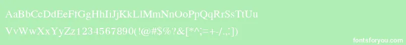 フォントKodchiangupc – 緑の背景に白い文字