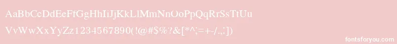 Kodchiangupc-fontti – valkoiset fontit vaaleanpunaisella taustalla