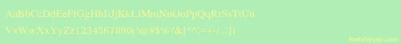 Kodchiangupc-fontti – keltaiset fontit vihreällä taustalla