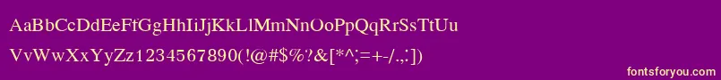 Kodchiangupc Font – Yellow Fonts on Purple Background