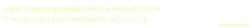 Шрифт Kodchiangupc – жёлтые шрифты на белом фоне