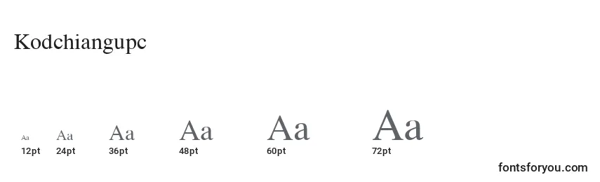 Kodchiangupc Font Sizes
