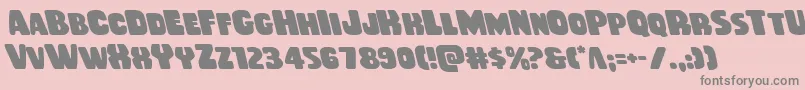 Rubberboyleft Font – Gray Fonts on Pink Background