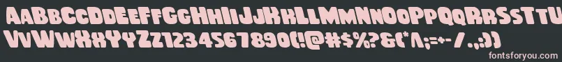 Rubberboyleft Font – Pink Fonts on Black Background