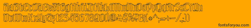 Шрифт PittoreskHollow – чёрные шрифты на оранжевом фоне