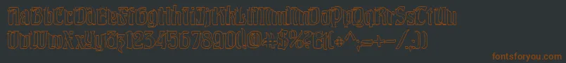 PittoreskHollow-fontti – ruskeat fontit mustalla taustalla