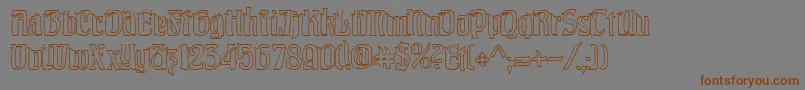 Шрифт PittoreskHollow – коричневые шрифты на сером фоне